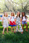 USA Bell Bottom Jumpsuit | Sparkle in Pink