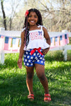 "USA" Tank Sequin Short Set | Sparkle in Pink