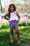 "USA" Tank Sequin Short Set | Sparkle in Pink