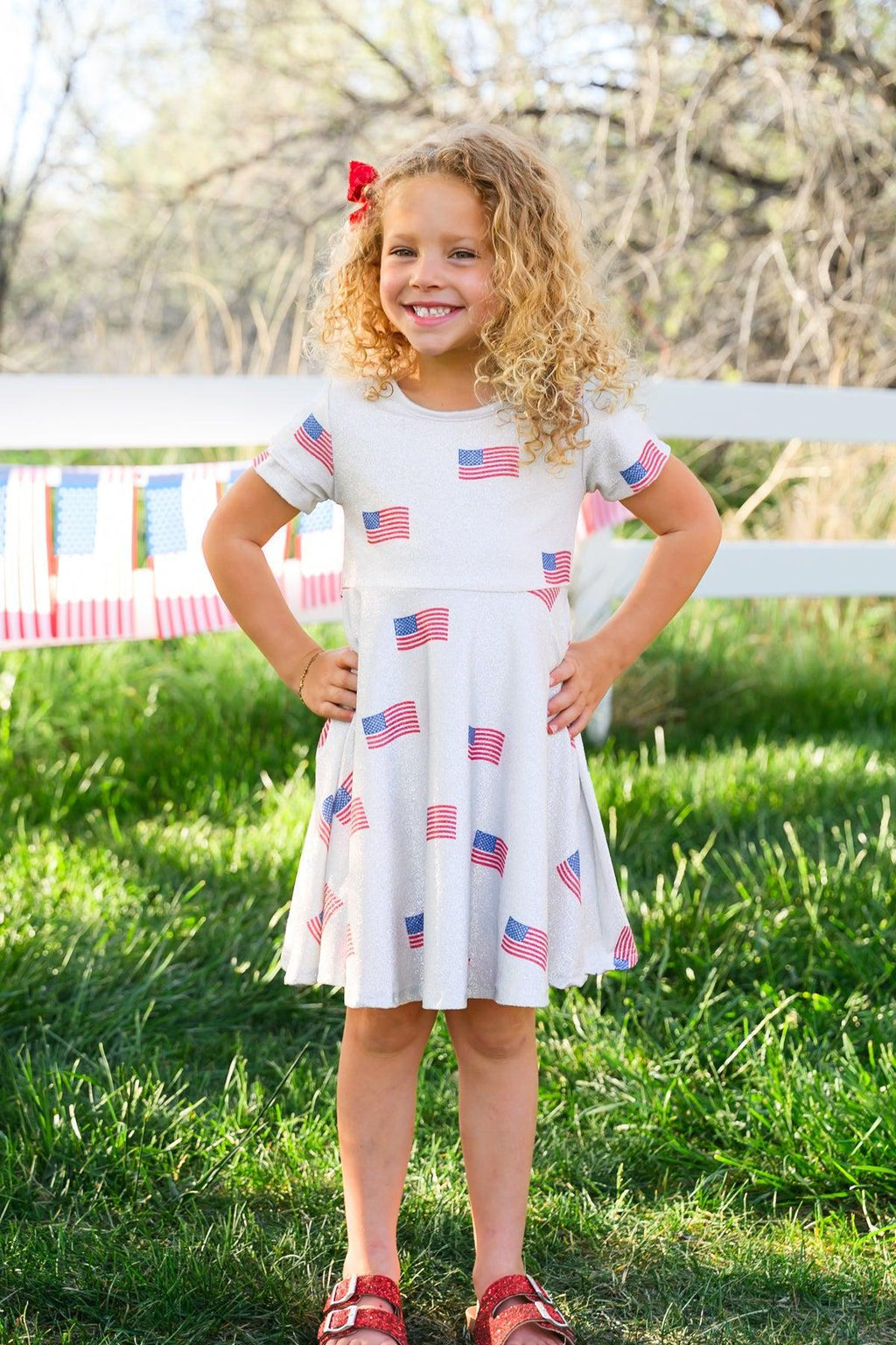 American Flag Glitter Dress