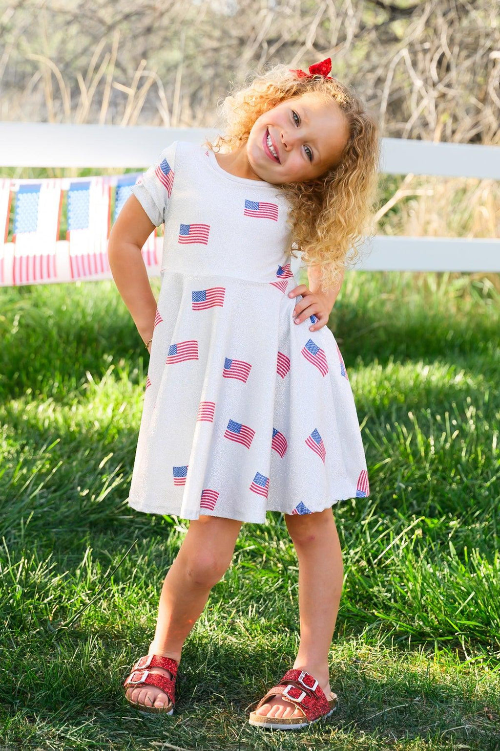 American Flag Glitter Dress