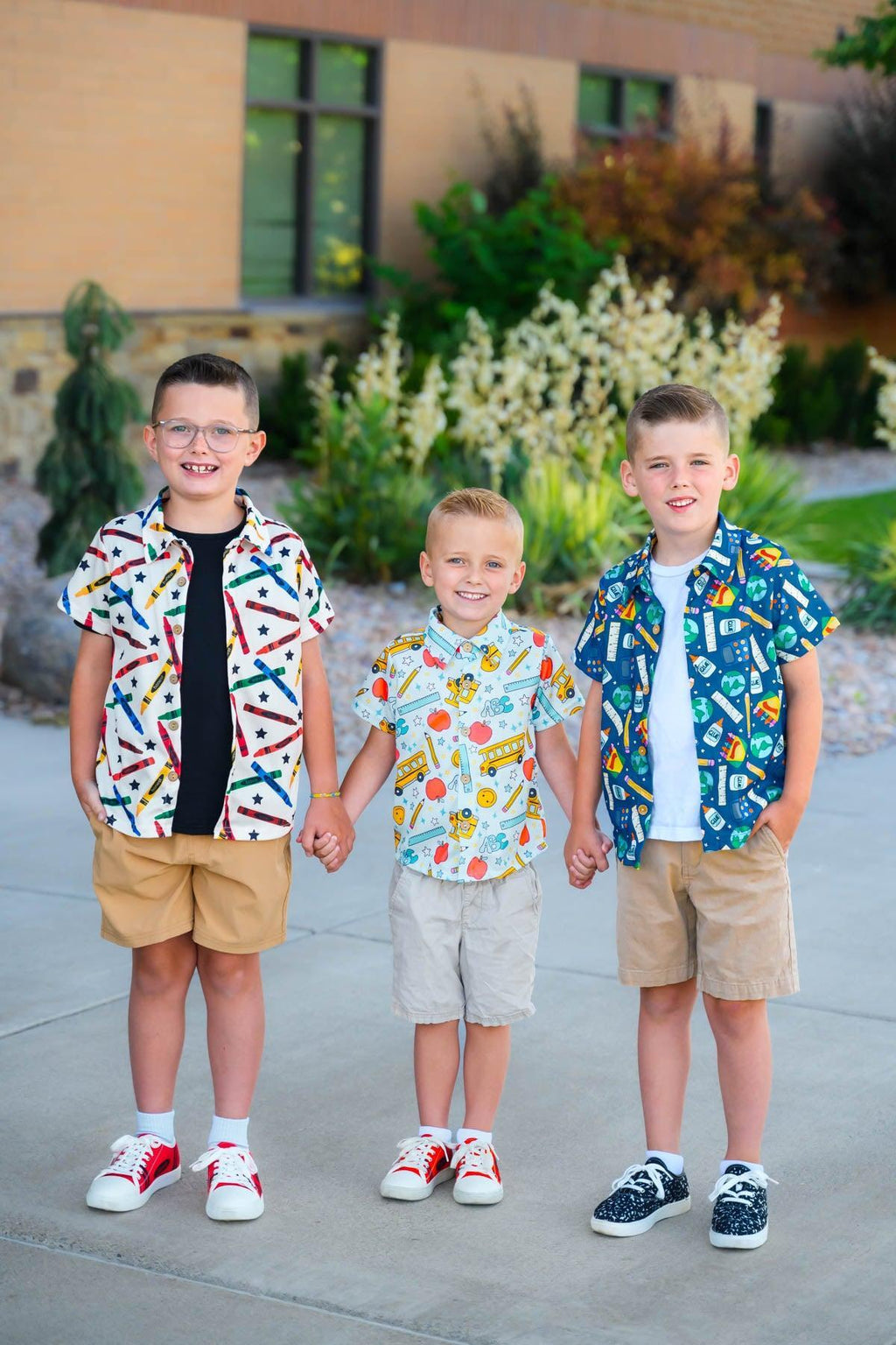 School Supply Star Button Down Top