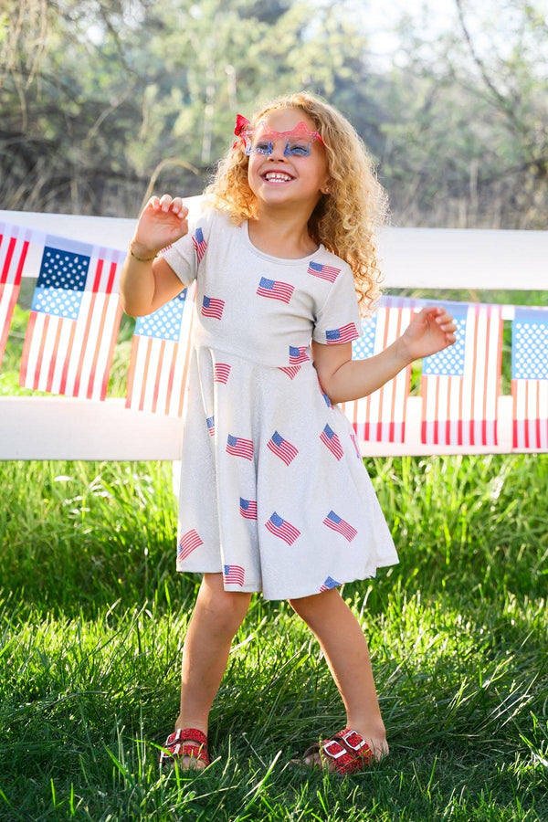 American Flag Glitter Dress