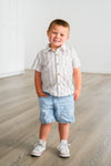 White Stripe Family Set | Sparkle in Pink