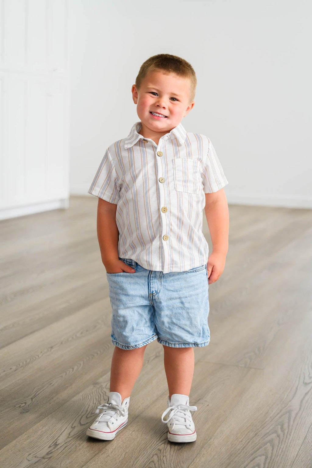 White Stripe Family Set | Sparkle in Pink