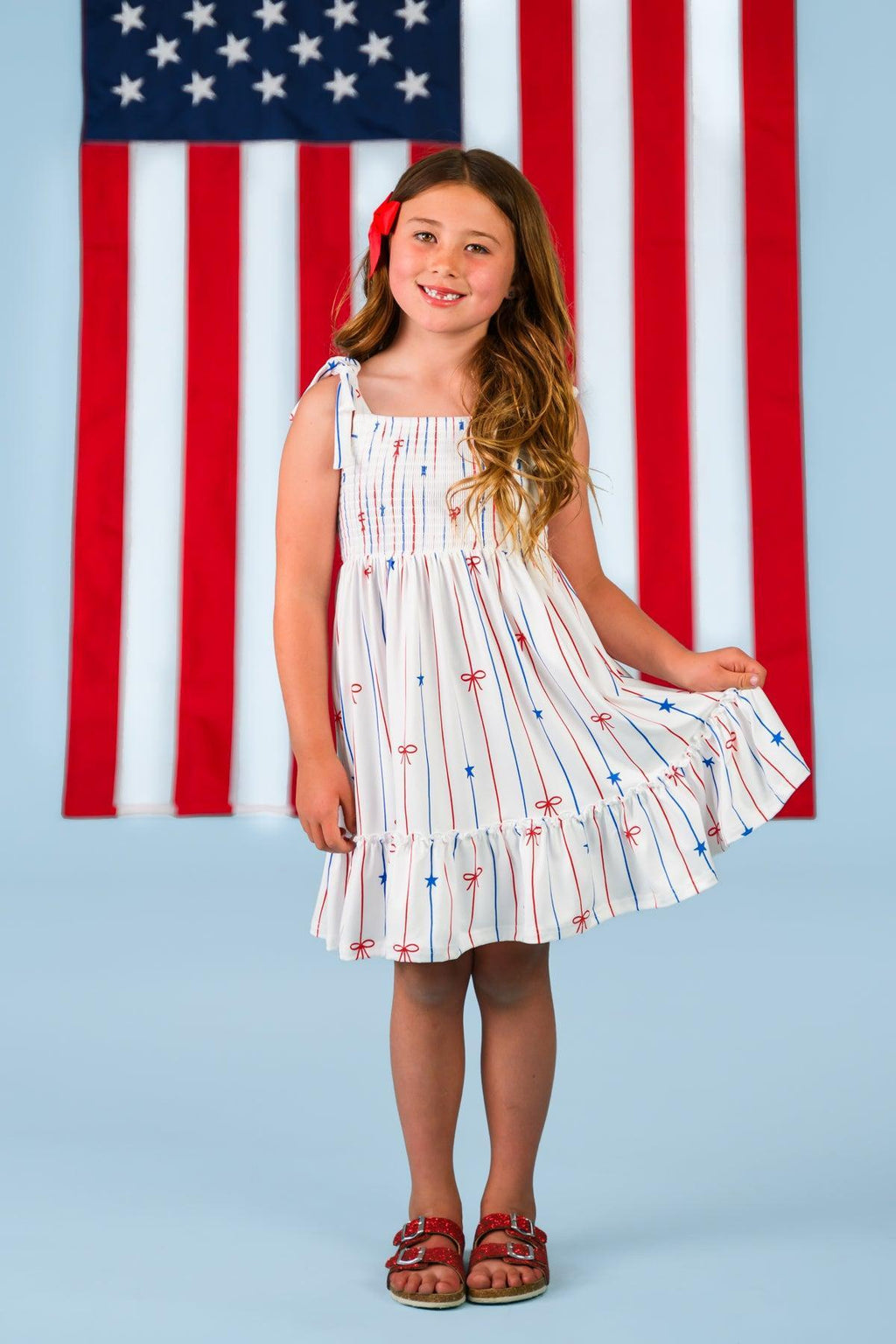 Mom & Me - Stars & Bows Stripe Dress | Sparkle in Pink
