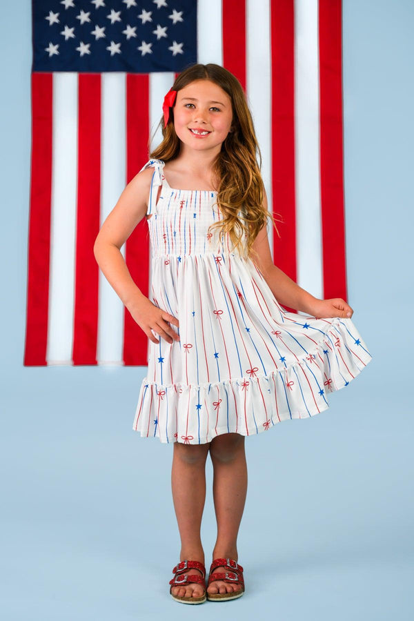 Mom & Me - Stars & Bows Stripe Dress | Sparkle in Pink