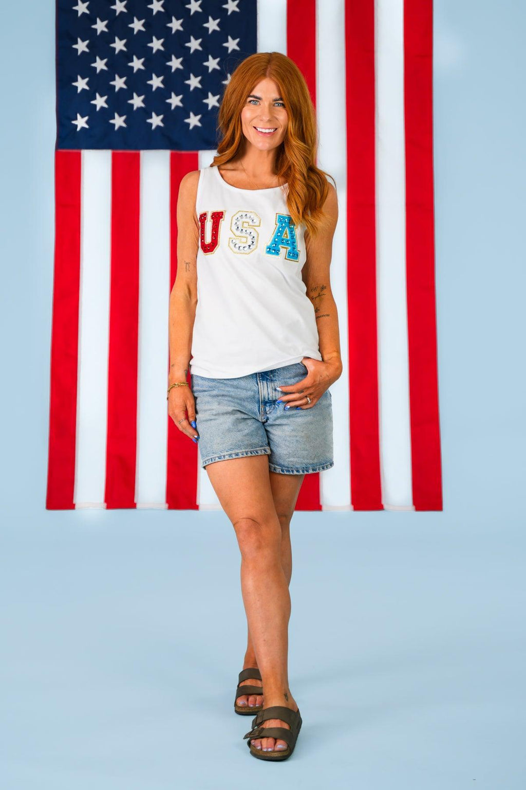 Mom & Me - "USA" Top & Skirt Set | Sparkle in Pink