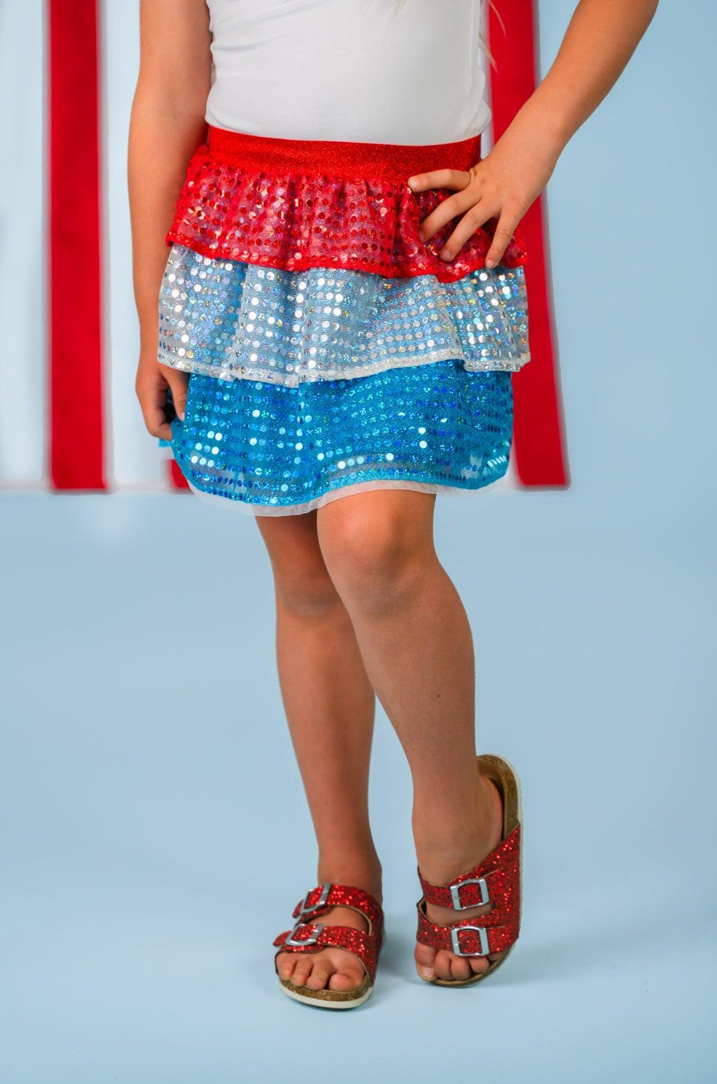 Mom & Me - "USA" Top & Skirt Set | Sparkle in Pink