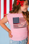Mom & Me - Pink Flag Sweater Vest | Sparkle in Pink