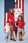 Red & White American Flag Tops
