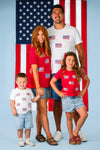 Red & White American Flag Tops