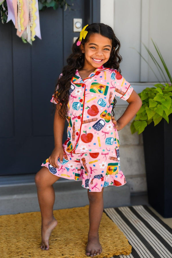 Mom & Me - School Supply Waffle Knit Pajamas