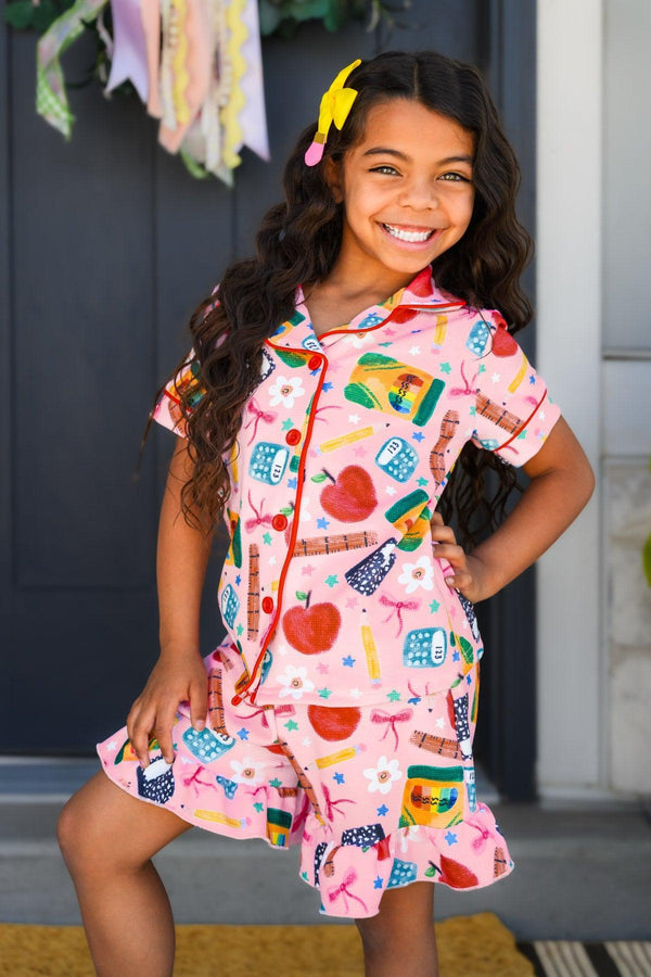 Mom & Me - School Supply Waffle Knit Pajamas