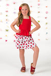 Red Strawberry Skirt Set | Sparkle in Pink