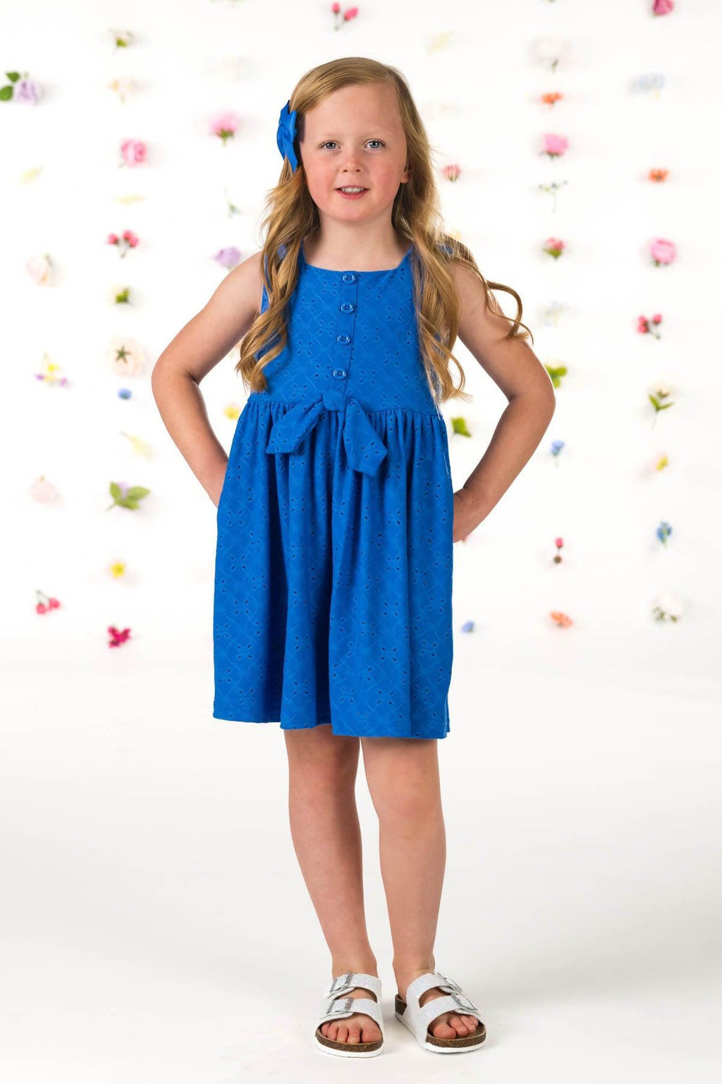 Blue Eyelet Dress | Sparkle in Pink