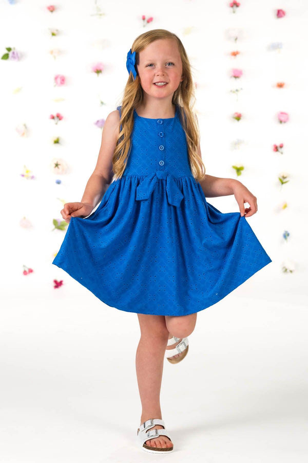 Blue Eyelet Dress | Sparkle in Pink