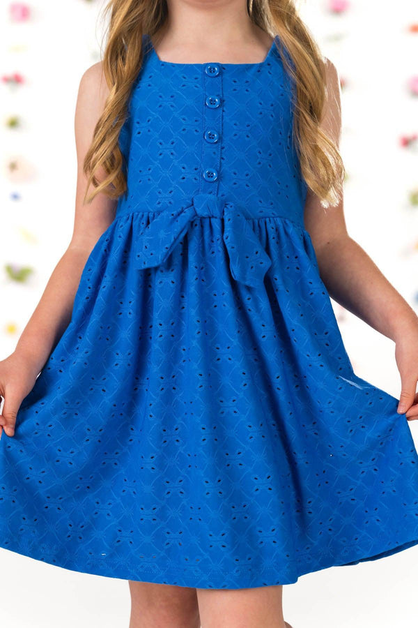 Blue Eyelet Dress | Sparkle in Pink