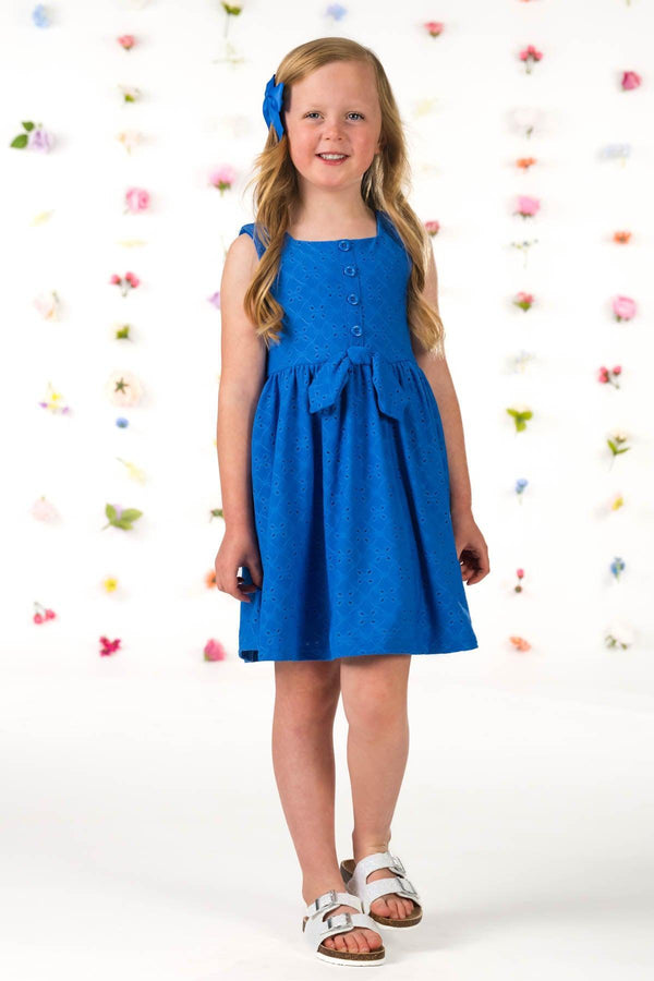 Blue Eyelet Dress | Sparkle in Pink