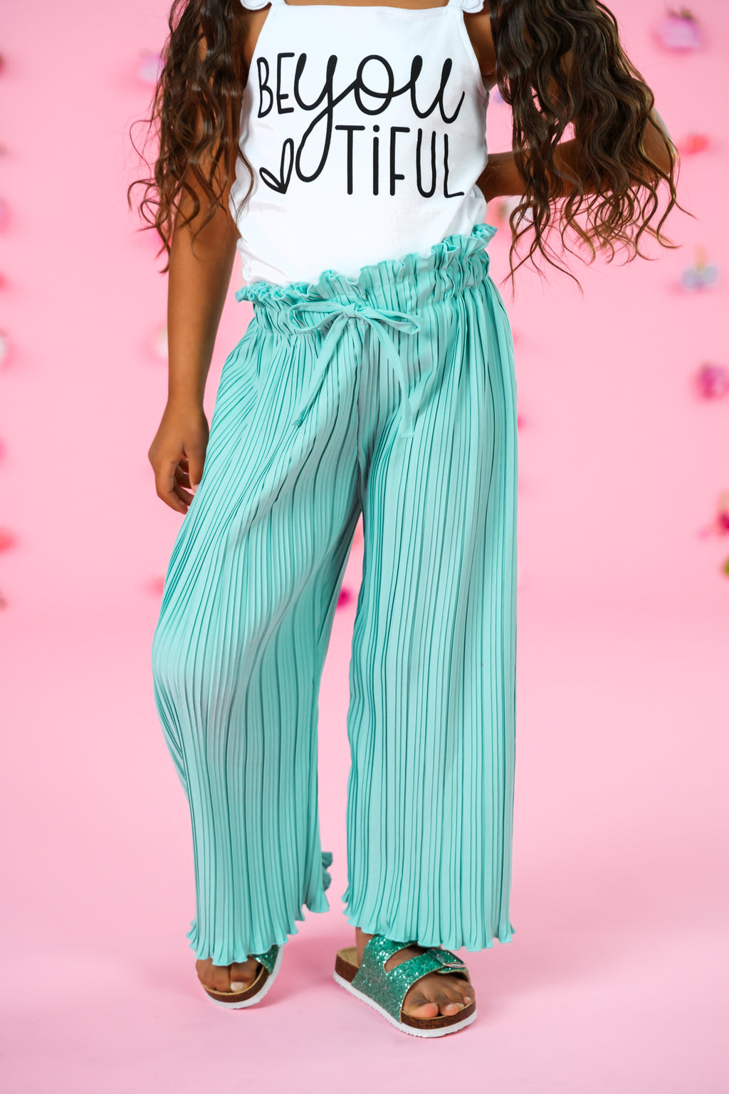 "Be You Tiful" Mint Pant Set