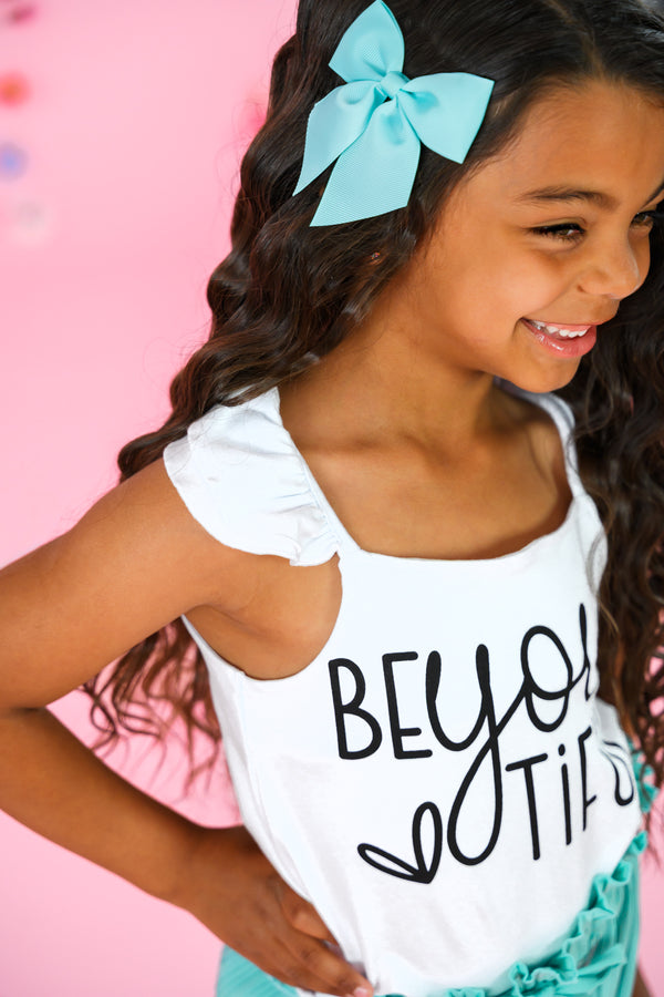 "Be You Tiful" Mint Pant Set