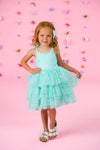 Mint Floral Tulle Dress
