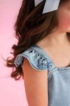 Bow Denim Jumpsuit