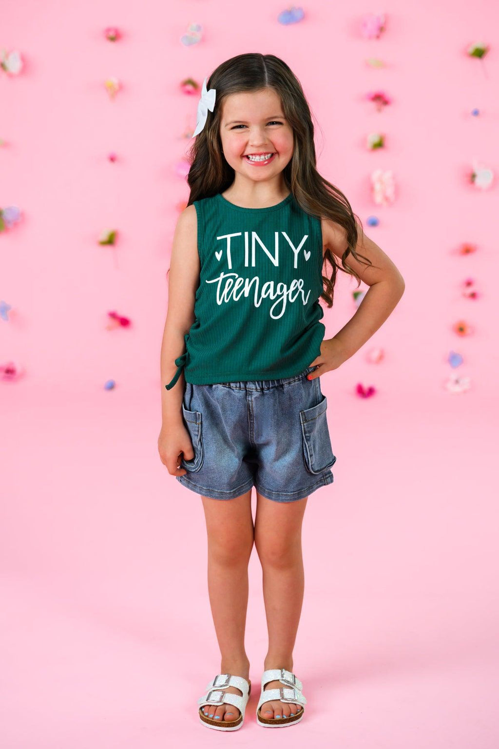 "Tiny Teenager" Denim Short Set