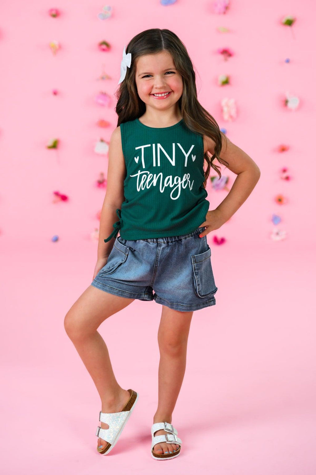 "Tiny Teenager" Denim Short Set