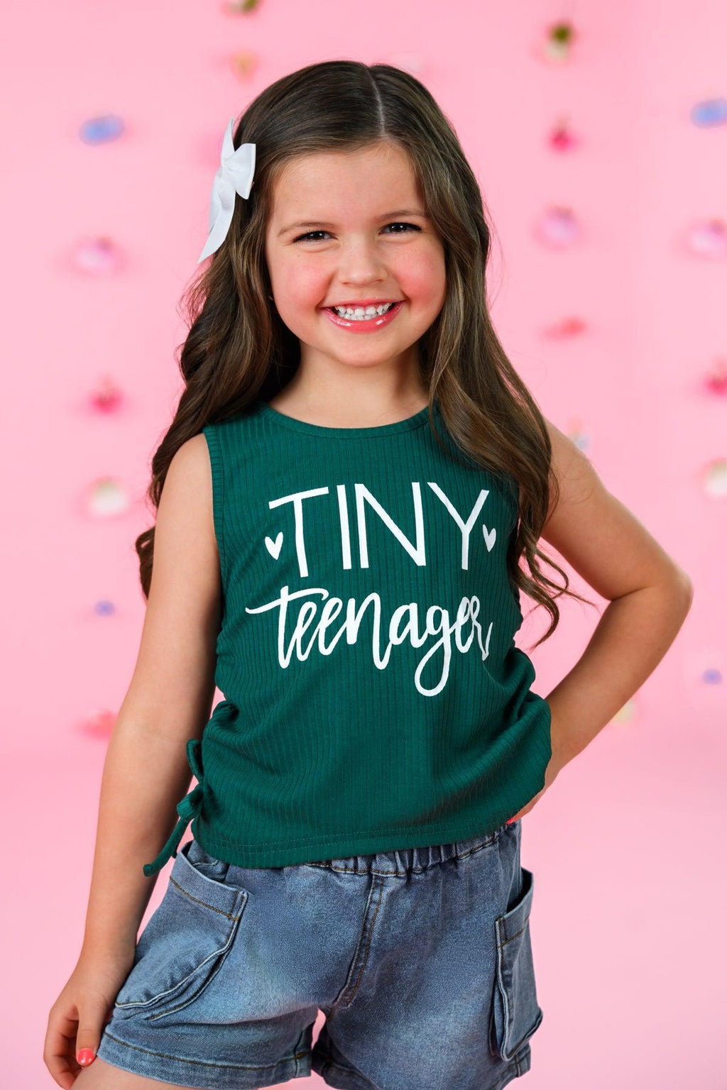 "Tiny Teenager" Denim Short Set