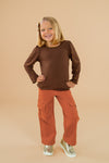 Rust Gemstone Denim Pant Set