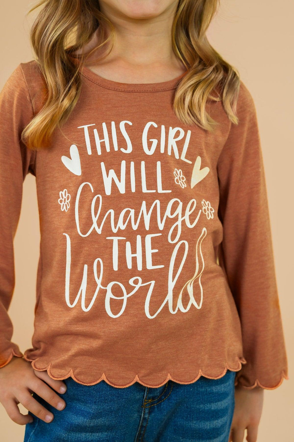 "This Girl Will Change The World" Bell Bottom Pant Set