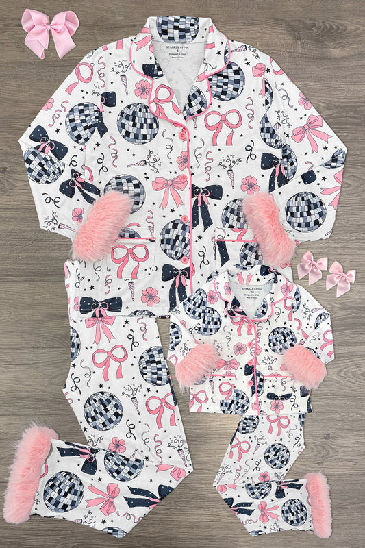 Mom & Me - Fuzzy Disco Pajamas | Sparkle in Pink