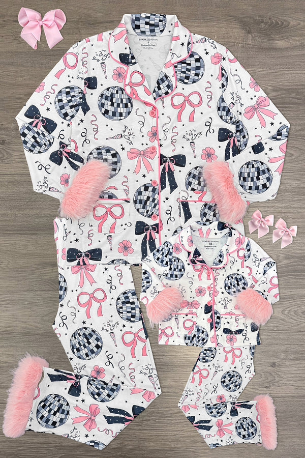Mom & Me - Fuzzy Disco Pajamas | Sparkle in Pink