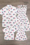 White American Flag Family Set | Sparkle in Pink
