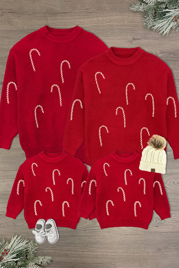 Candy Cane Family Knit Sweater
