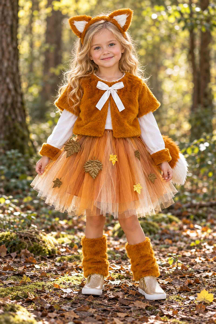 Fox Faux Fur Legwarmers - 6-12 Months - Brown fox faux fur legwarmers with a soft, fluffy texture covering the lower legs.