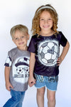 Mom & Kid - "Soccer Mom, Brother, Sister" Tops - Sparkle in Pink