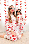 Mom & Me - White Lipstick Kiss Pajamas