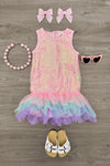 Pastel Pink Sequin Tutu Tank Dress | Sparkle in Pink