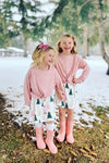 Pink Pearl Christmas Tree Skirt Set - Sparkle in Pink
