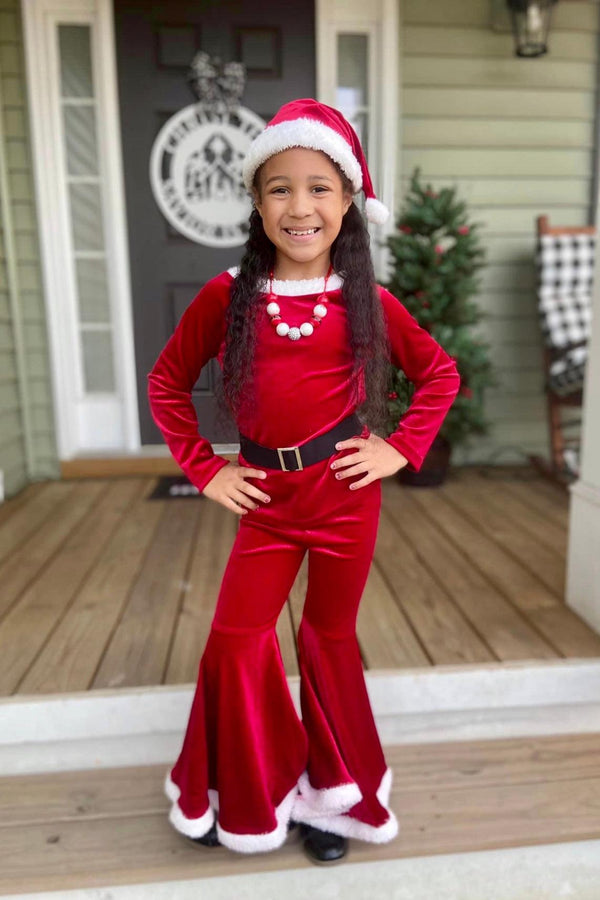 Santa Claus Bell Bottom Set - Sparkle in Pink