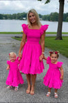 Mom & Me - Eyelet Ruffle Dress | Sparkle in Pink