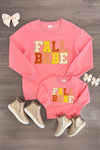 Mom & Me - "Fall Babe" Chenille Patch Top | Sparkle in Pink