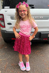 "Let's Go Party" Pink Sequin Skirt Set | Sparkle in Pink