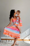 Mom & Me - Sunset Ruffle Tank Dress - Sparkle in Pink