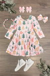 Bamboo Pastel Pink Christmas Tree Dress | Sparkle in Pink