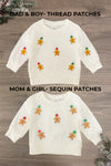 Cream Sequin Gingerbread Man Family Tops | Sparkle in Pink