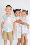 Pastel Plaid Button Down | Sparkle in Pink