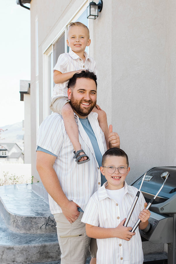 White Stripe Family Set | Sparkle in Pink